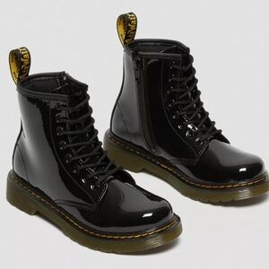 Dr. Martens Junior 1460 Patent Leather Lace Up Boots size 3